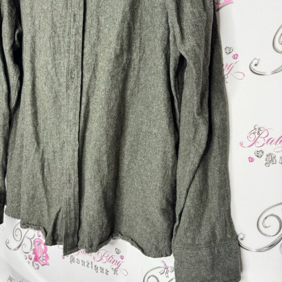 Only & sons Men's Gray green Shirt army color button up comfy soft - Picture 3 of 10